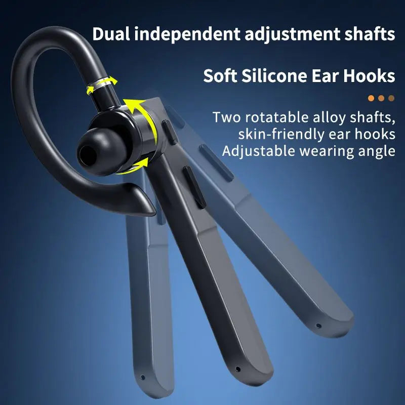 Ear-hook Headphones Bluetooth 5.3 Earphone Business Wireless Headset LED Display HIFI Stereo Noise Reduction Earbud for Phone