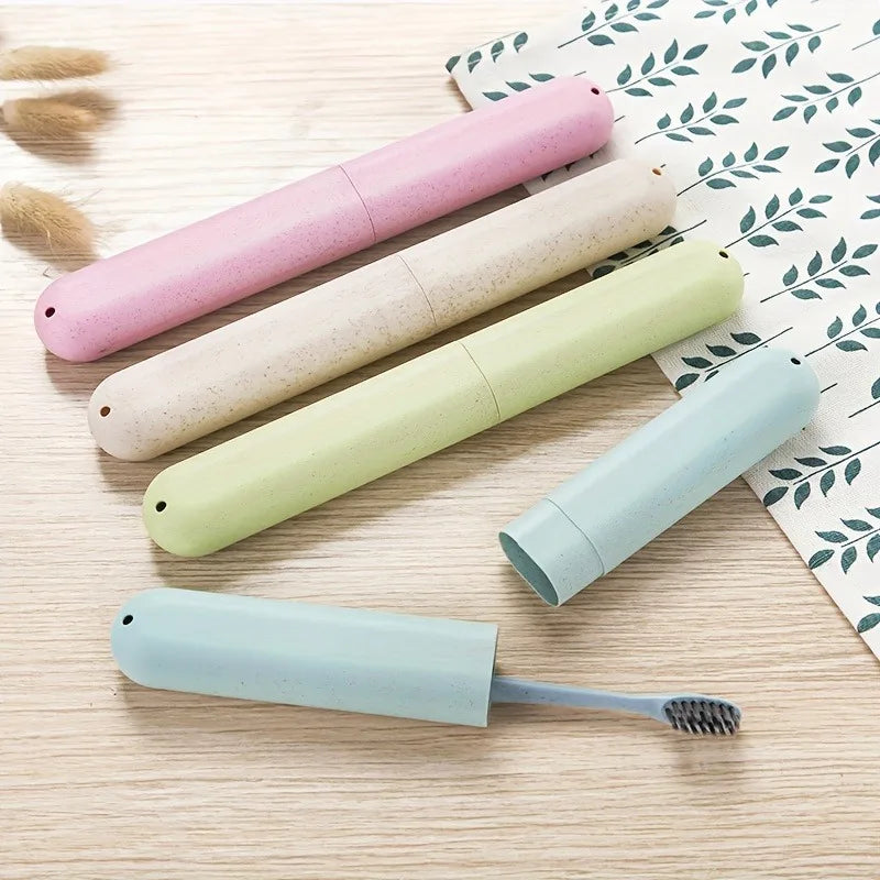 Portable Travel Toothbrush Holder, Toothbrush Storage Box Protective Box Toothbrush Tube Container, Suitable for Home and Travel