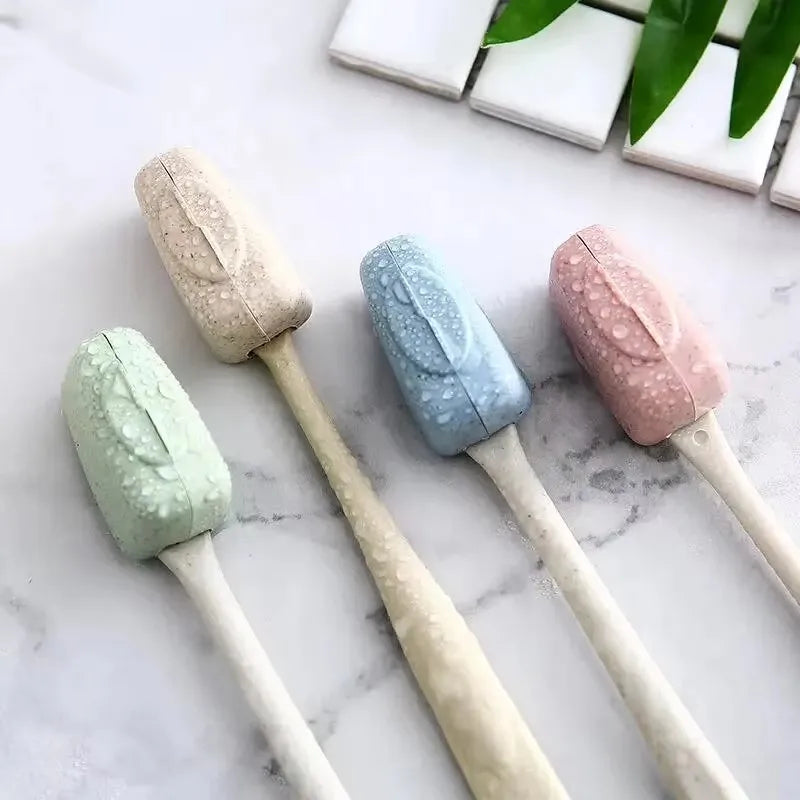 10Pcs Travel Outdoor Toothbrush Head Cover Wheat Straw Toothbrush Protection Cover Portable Toothbrush Head Storage Protection