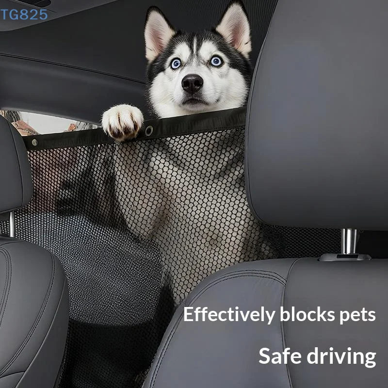 【AN】【AN】Car Pet Barrier Net Dog Safety Isolation Net For Vehicles Universal Fit Breathable Mesh Pet Travel Barrier For Back Seat