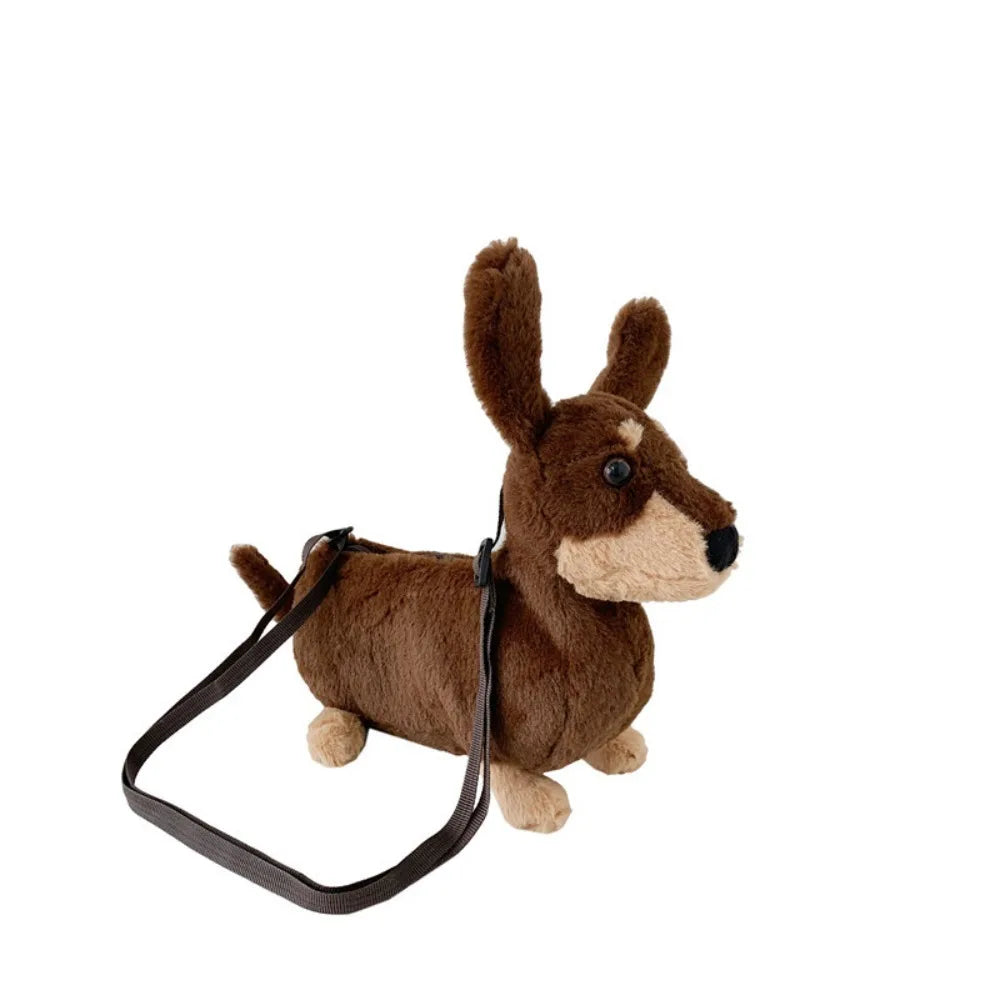 Cartoon Bag Plush Cute Puppy New Shoulder Bag  Cute Plush Crossbody Bag Women Children's Bag