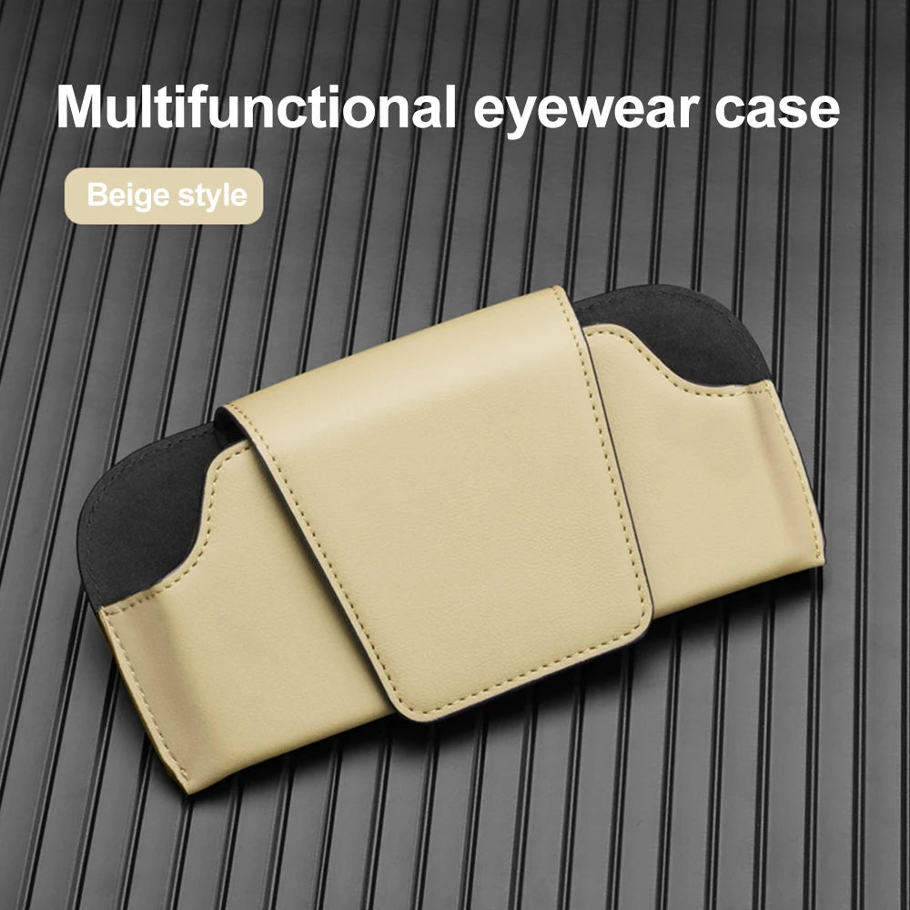 Magnetic Car Sunglasses Holder Case Universal Auto Sun Visor Glasses Box Clip Sunglasses Holder Fastener Eyeglasses Storage
