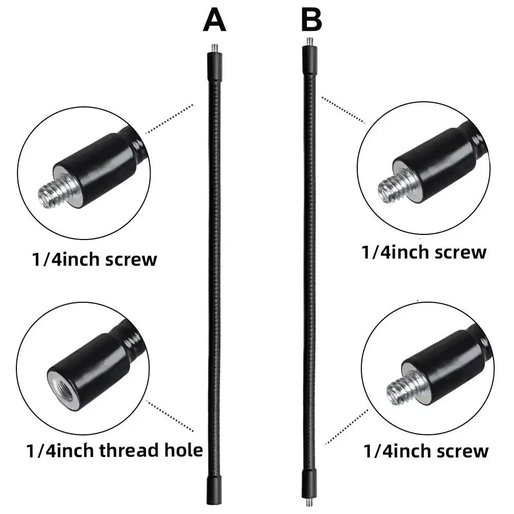Metal Monopod Metal Tube Rod With 1/4inch Screw Flexible Tripod Extension Tube Lightweight Pole Extender Accessory SLR Cameras