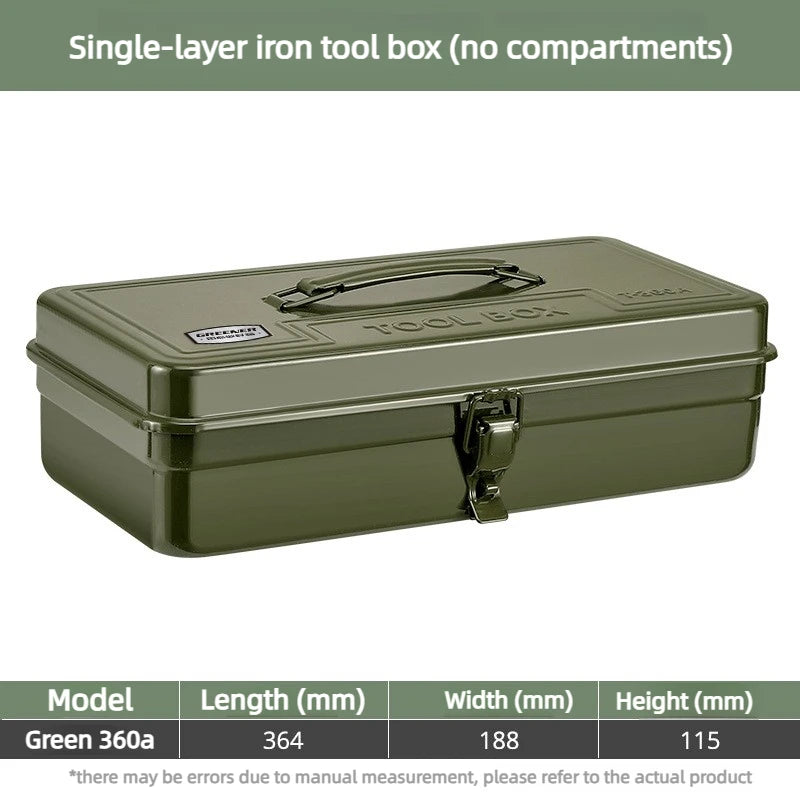 Heavy Duty Multipurpose Tool Box Iron Durable Storage Organizer Case for Workshop Home Outdoor Use Hardware Tool Storage