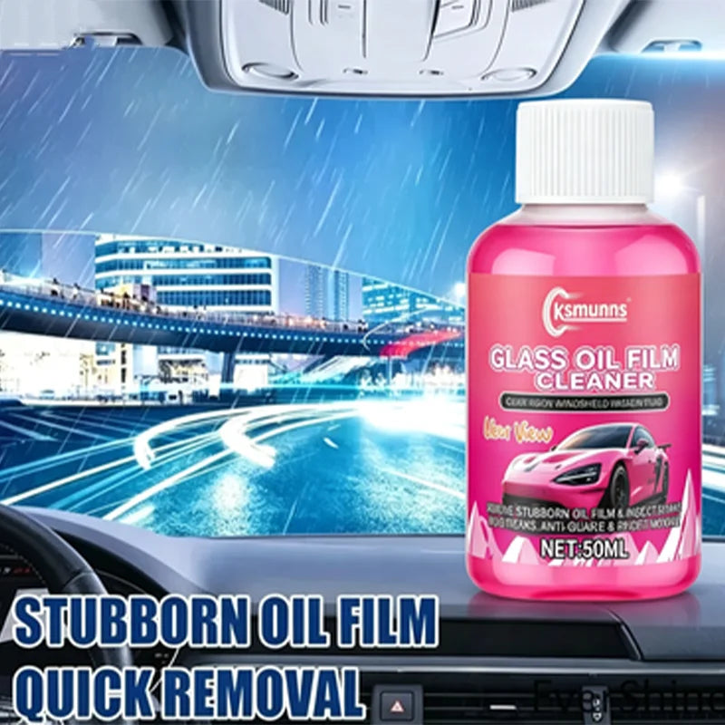 Car glass concentrated coating windshield washer fluid, a magic tool for cleaning and caring for car glass oil film