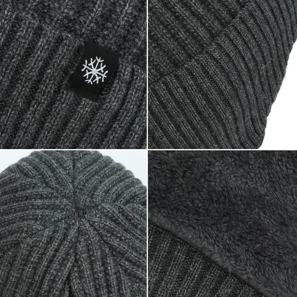 Middle Aged and Elderly Men's Winter Warm and Windproof Ear Protection Hat for The Elderly Winter Dad Grandpa Knitted Woolen Hat