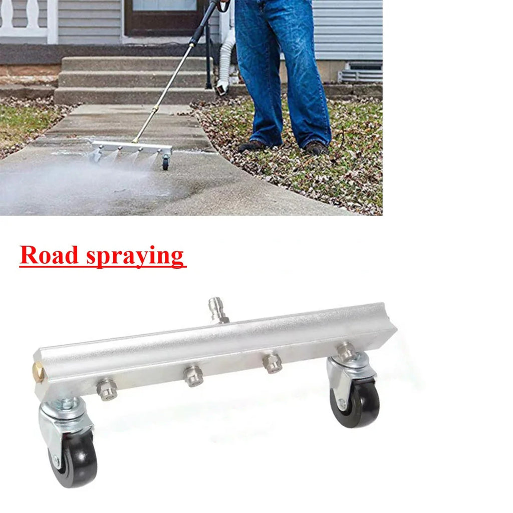 Wheeled Undercarriage Washer 4 Spray Nozzles Pressure Washer Chassis Cleaner 1/4 Quick Plug Car Under Frame Cleaning Accessory