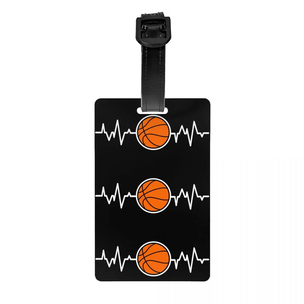 Custom Rock Guitar Heartbeat Luggage Tag With Name Card Music Singer Privacy Cover ID Label for Travel Bag Suitcase