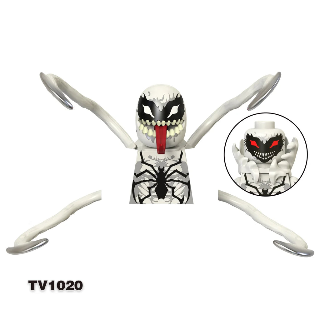 Blind Box Mini Building Blocks TV6203 Figures Big Goblin Spiderman Iron Man Venom Captain Hawk Deadpool Armor Christmas Gift Toy
