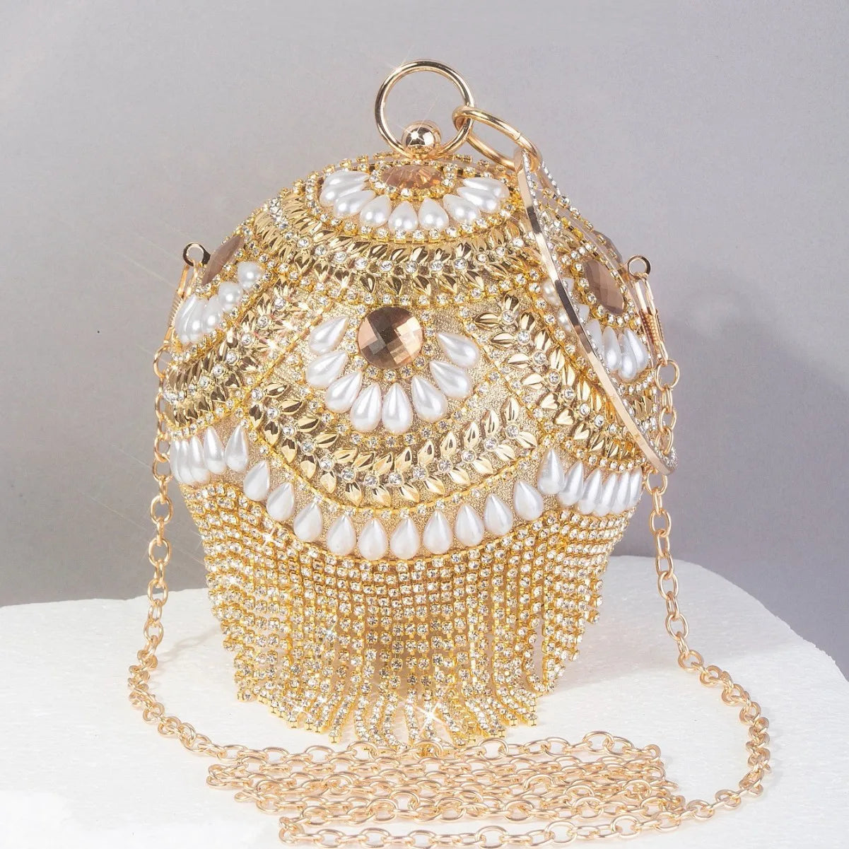 Shiny Rhine Diamonds Cosmetic Bags Portable Ladies Dinner Bags Handmade Bags Light Luxury