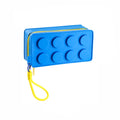Fashion Color Handbag Building Block Shape Stationery Bag Miscellaneous Storage Bag with Lanyard Zippered Cosmetic Toiletry Bag