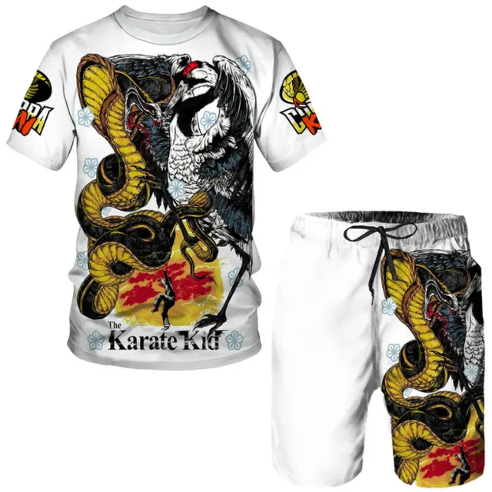 Cobra Kai Fun Unisex Tshirt 3D print T-shirt Set Summer Men Women Short Sleeve Top Oversized Harajuku Hip Hop Style Cosplay Tee