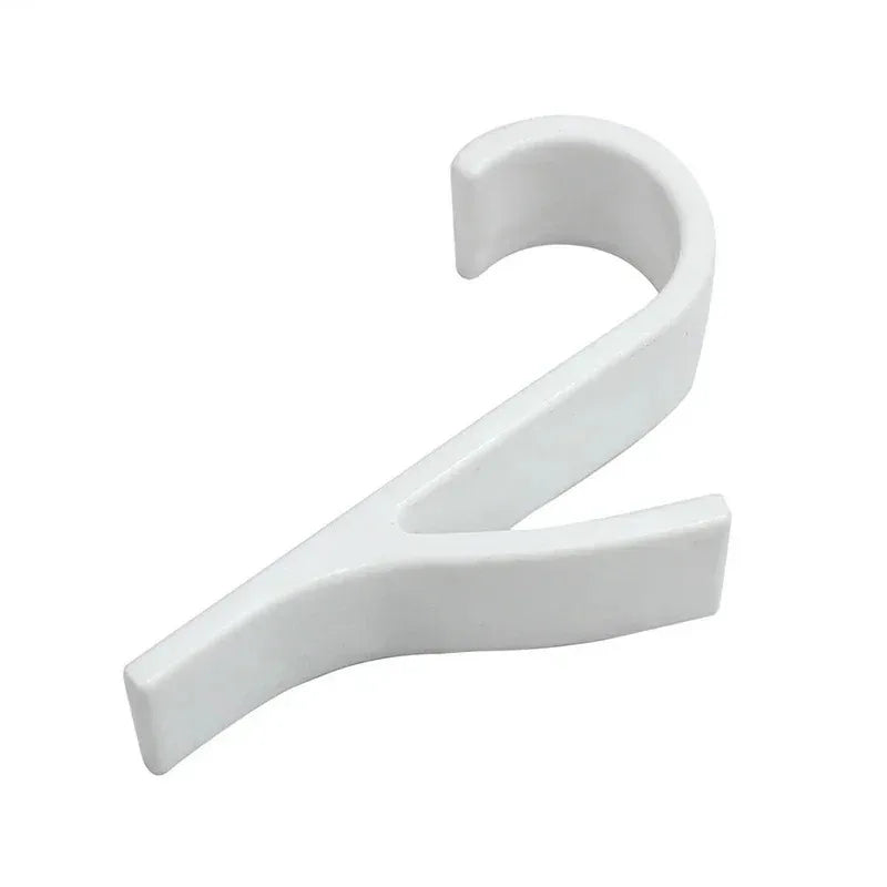2PCS Kitchen Bathroom Hanger Clips Storage Racks White Clear Hanger Heated Towel Radiator Rail Clothes Scarf Hanger Hooks Holder