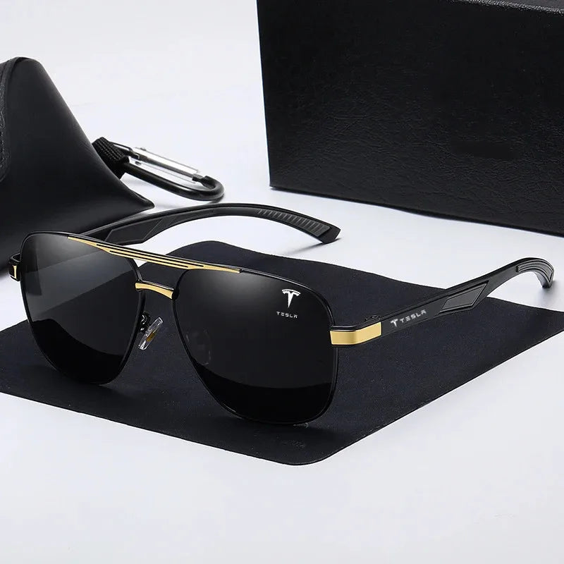 Auto High-End Luxury Polarized Sunglasses Men Anti Glare Goggles For Tesla Cybertruck Roadster Model 3 Model Y Model S Model X