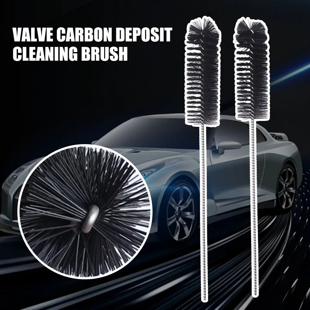 27cm Car Cylinder Cleaning Brush 3cm Diameter Nylon Engine Piston Carbon Deposit Remover Tool for Power Drill Anti Wear Bristles