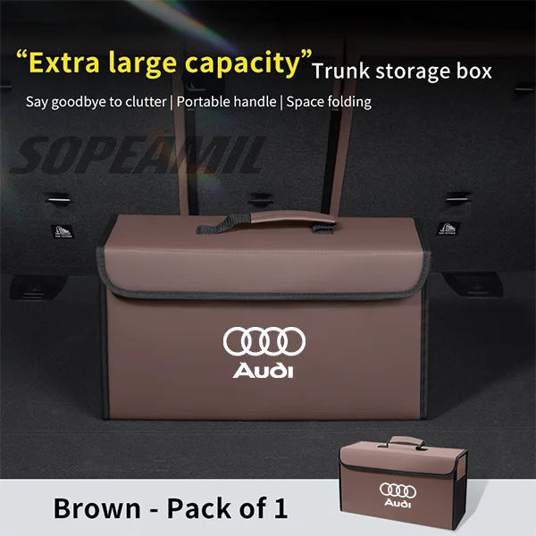 Car Trunk Organizing And Storage Box For Audi ABT A3 A4 A5 A6 A7 A8 Q3 Q4 Q5 Q7 Q8 TT RS3 RS4 RS5 RS6 RS7 S3 S4 S5 S6 S7 S line