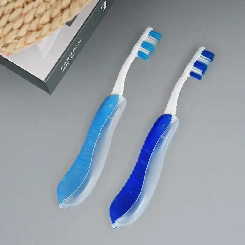For Trip Daily Use Women Men Travel Folding Toothbrush Portable Toothbrush Built In Cover Multi Color Size Collapsable Brush