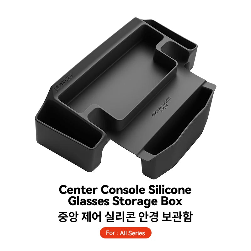 YZ Center Console Armrest Storage Box For Tesla Model 3 Y YL Glasses Tray Organizer Car Interior Accessories support car glasses
