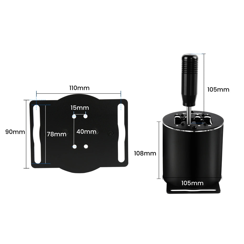 SIMSONN Sim Racing Gear Shifter 7+R Magnetic Induction Driving Simulator Games Manual H Gear For PC Logitech G29 G27 G25 G920
