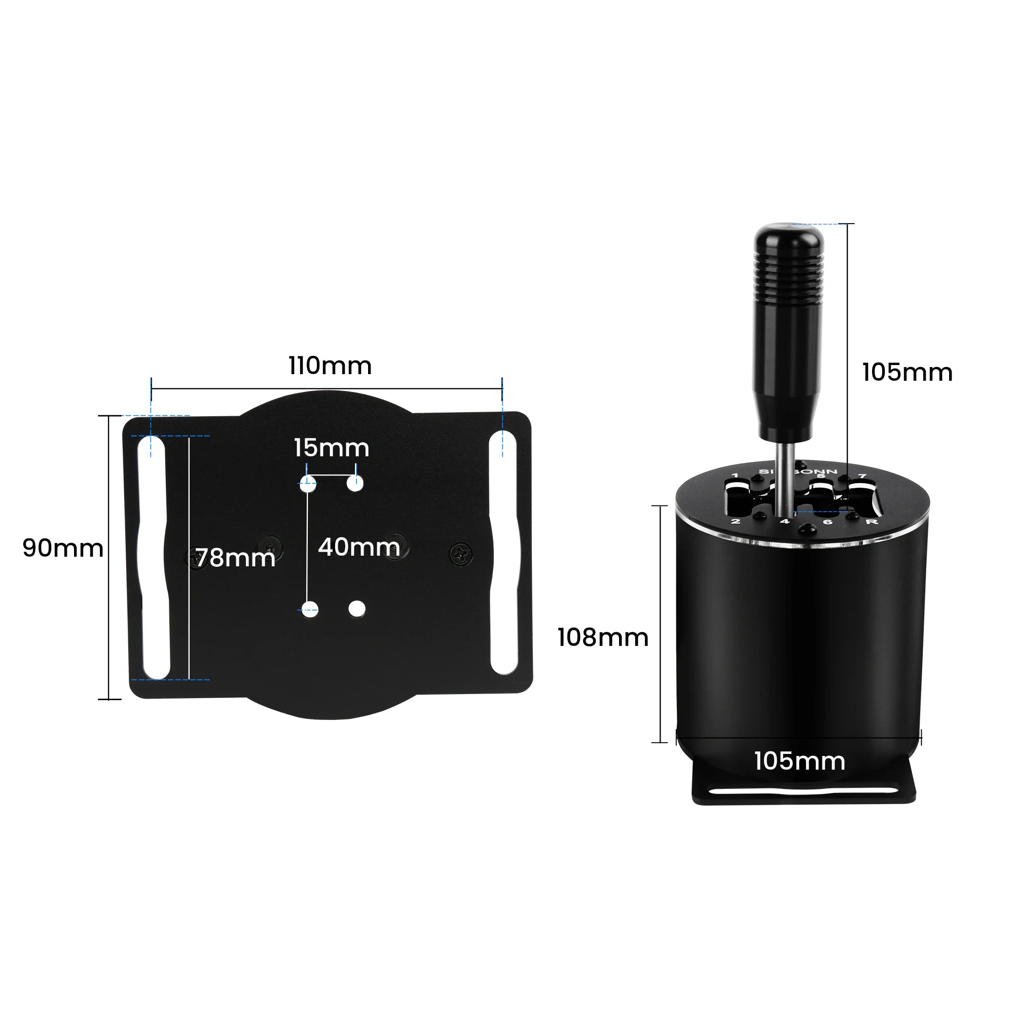 SIMSONN Sim Racing Gear Shifter 7+R Magnetic Induction Driving Simulator Games Manual H Gear For PC Logitech G29 G27 G25 G920