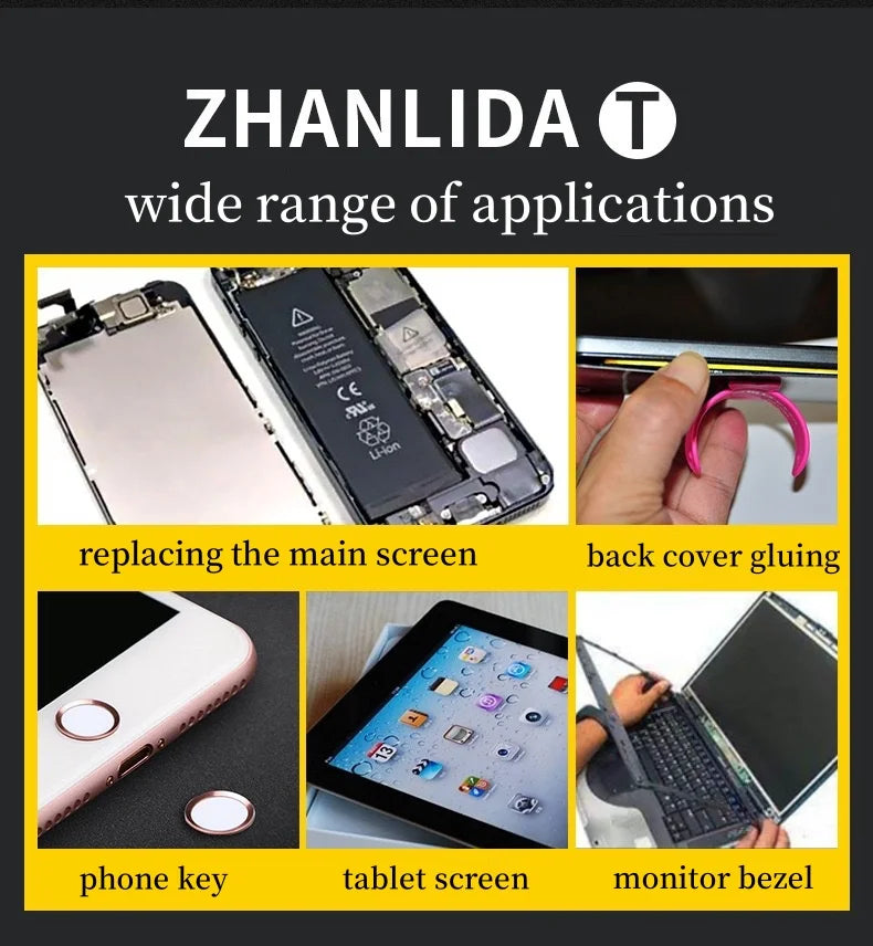 15/50/80ML Zhanlida T Black Super Glue Cell Phone Repair Adhesive Soft Glue For Mobile Phone Laptop Tablet Display Screen
