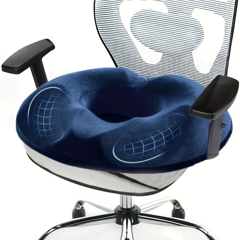 1pc Orthopedic Memory Foam Donut Pillow Coccyx Seat Cushion Hemorrhoid Cushion Tailbone Cushion for Pregnant Butt Cushion