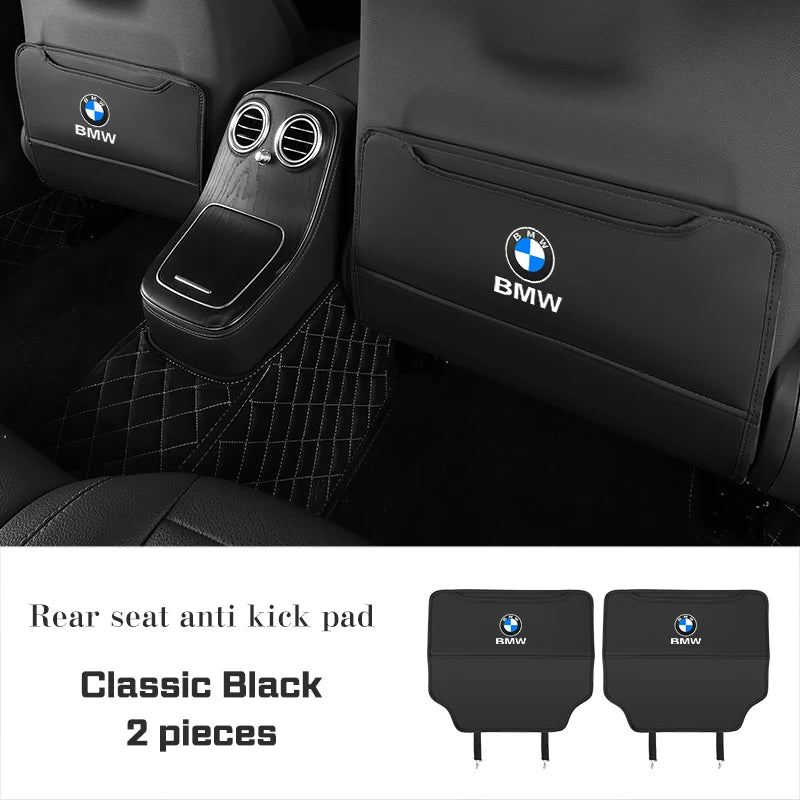 PU leather Car Seat Anti Kick Pad For BMW M M3 M4 M5 E46 E90 E92 F15 F20 F07 F40 F30 G30 G01 G02 G05 Protect Cover Storage Bag