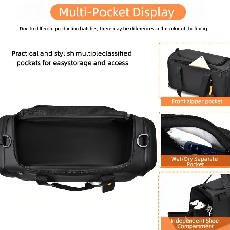 Large Capacity Travel Bag,Portable Overnight Duffel Bag,Sport Fitness Bag with Multiple Compartments And Shoe Compartment