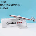 1:125 Scale QANTAS CONNIE L-1049 Airlines ABS Plastic Airplane Model Aircraft Plane Model Toy With Base Collection Display