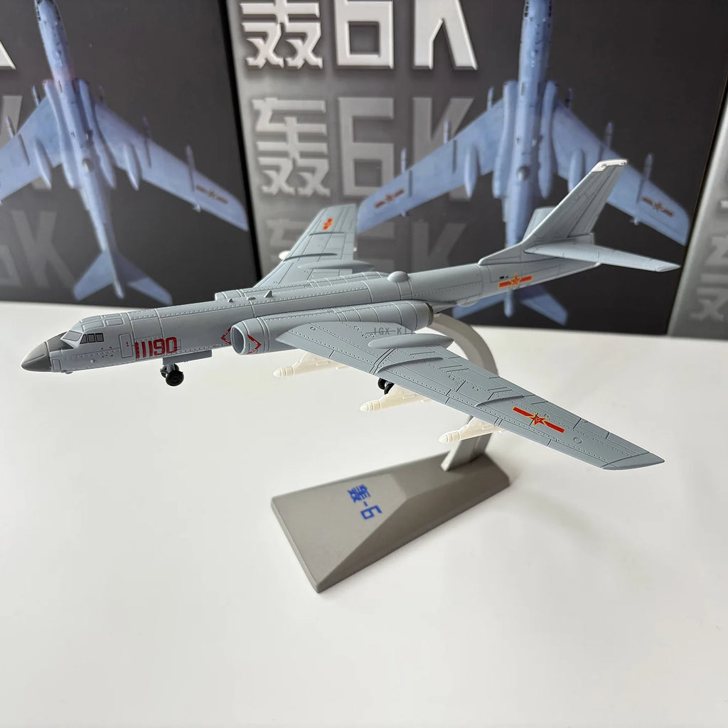 1: 144 Scale Diecast Chinese Air Force H6K Aircraft Models Alloy Strategic Fighter For Children Toy Planes Gifts Room Decoration
