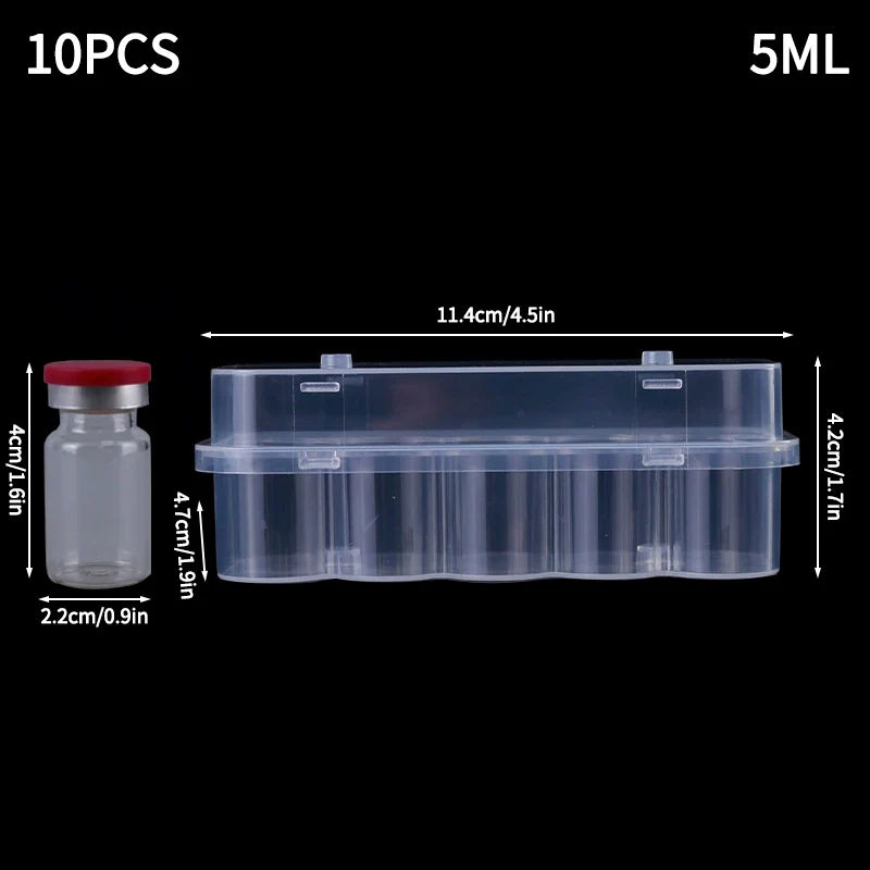3ML Vial Peptide Storage Case Vial Peptide Storage Box Clear Freezer Vial Peptide Storage Case 3ML Vial Peptide Container Boxes