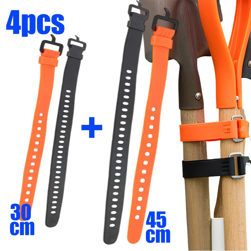 Silicone Reusable Straps Adjustable Cable Ties for Organization  luggage or cargo Outdoor Gear 30/45cm Releasable Fastener Tools