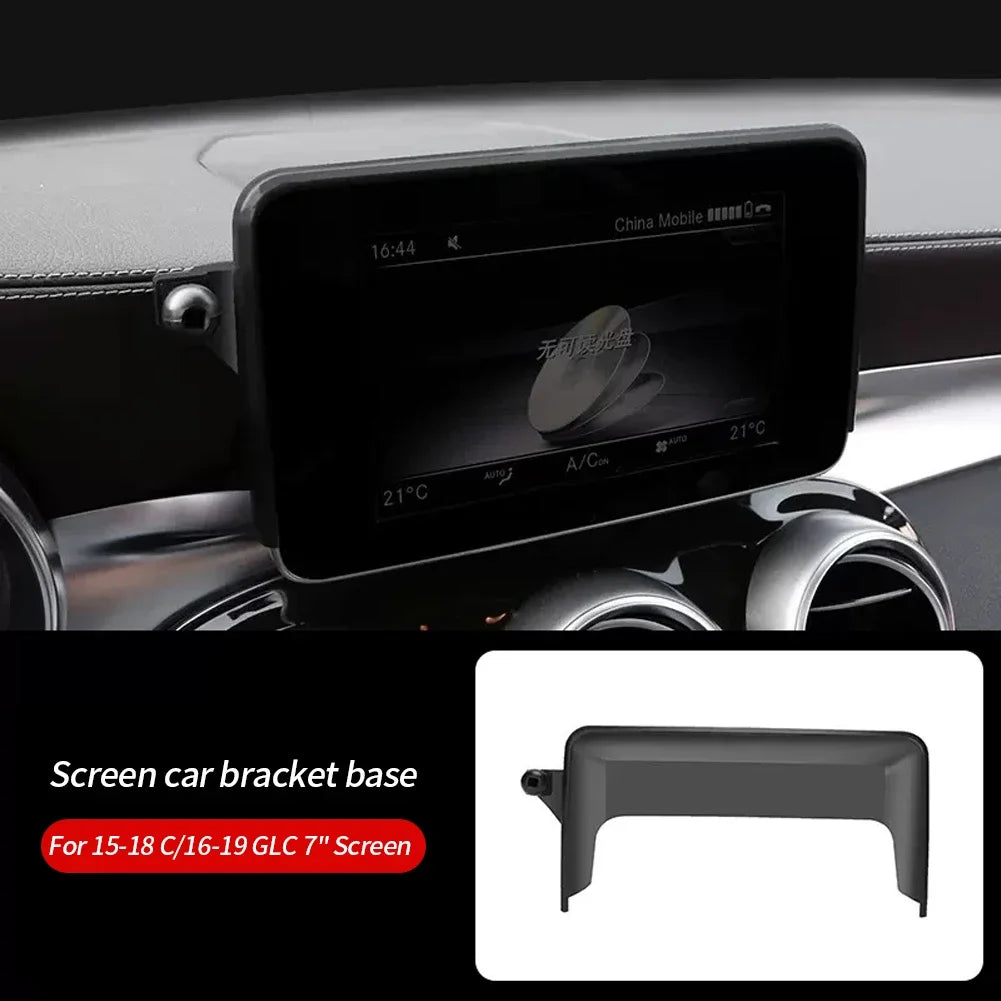 Car Phone Holder For Mercedes-Benz C Class W205 2015 2016 2017 2018 GLC 2016 - 2019 7-inch Screen Fixed Base Navigation Bracket