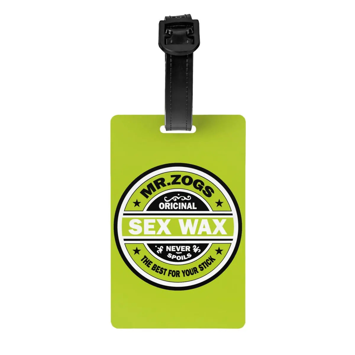 Custom Mr Zogs Sex Wax Luggage Tag With Name Card Surfing Surf Gift Privacy Cover ID Label for Travel Bag Suitcase