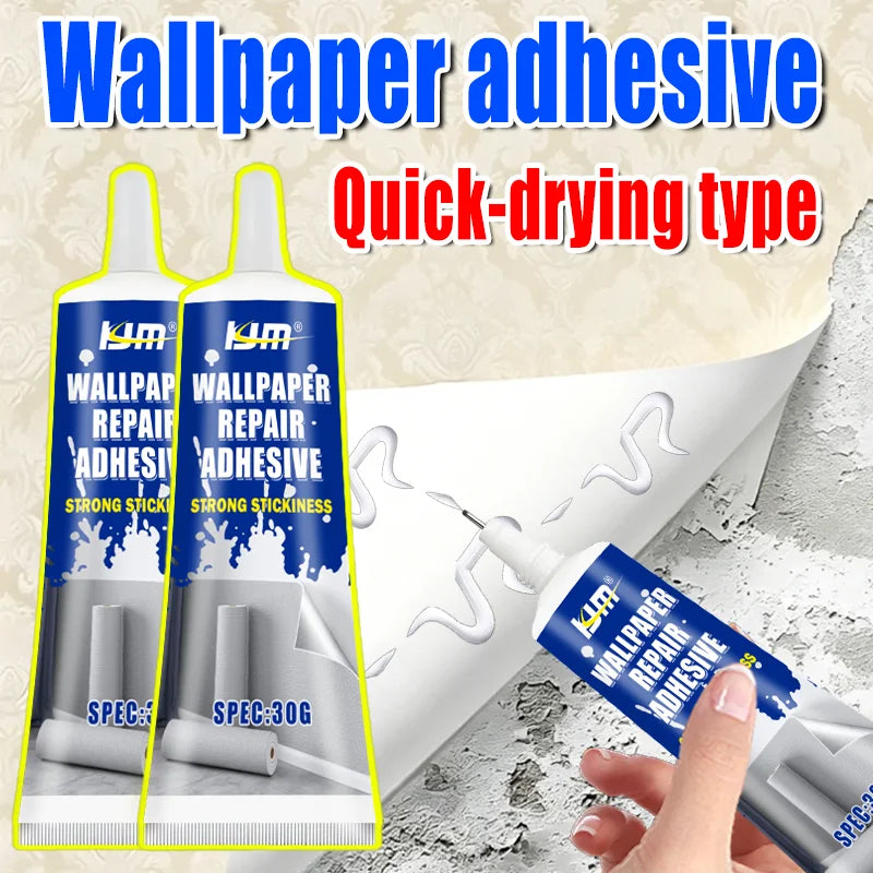 Quick Dry Wallpaper Repair Adhesive, Strong Bond Glue For Loose Wall Paper Edge Home Wall Decoration Repair Glue