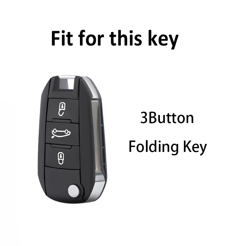 TPU Flip Folding Key Fob Cover Case For Citroen C3 C4 Berlingo 2021 For Peugeot 208 2008 301 308 3008 RCZ 508 408 2008 307