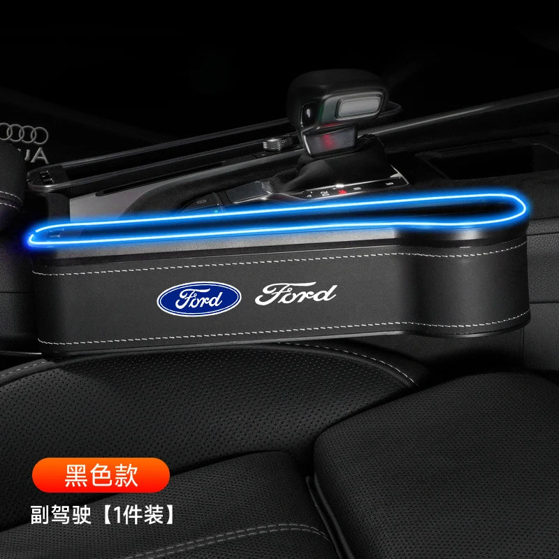 For Ford Mondeo Focus Explorer Escape Kuga Everest Bronco F-150 Ranger Transit Car Seat Gap Light Storage Box