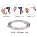 5Roll Aluminum Wire Bendable Metal Craft Wire Flat Craft Wire Bezel Strip Wire for Cabochons Jewelry Making Silver 3x1mm