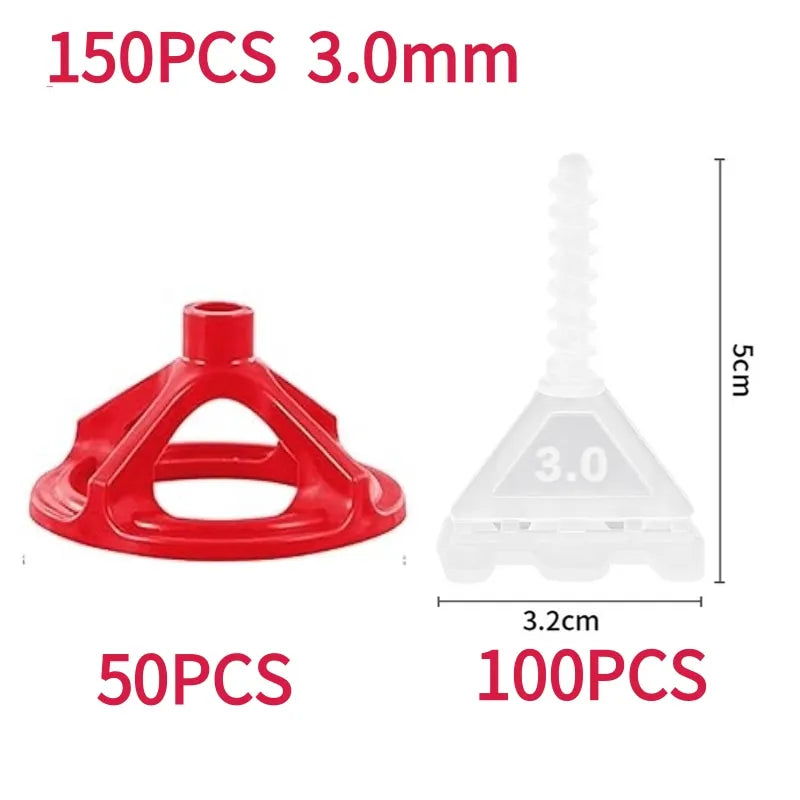 50/100/150pcs Tile Leveling Tool Set With Rotating Screw Leveler Reusable For Leveling Ceramic Tiles And Floor Tiles Tools