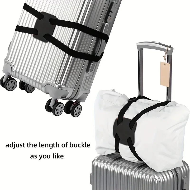Black Adjustable Luggage Bag Suitcase Adjustable Strap Travel Accessories Strap