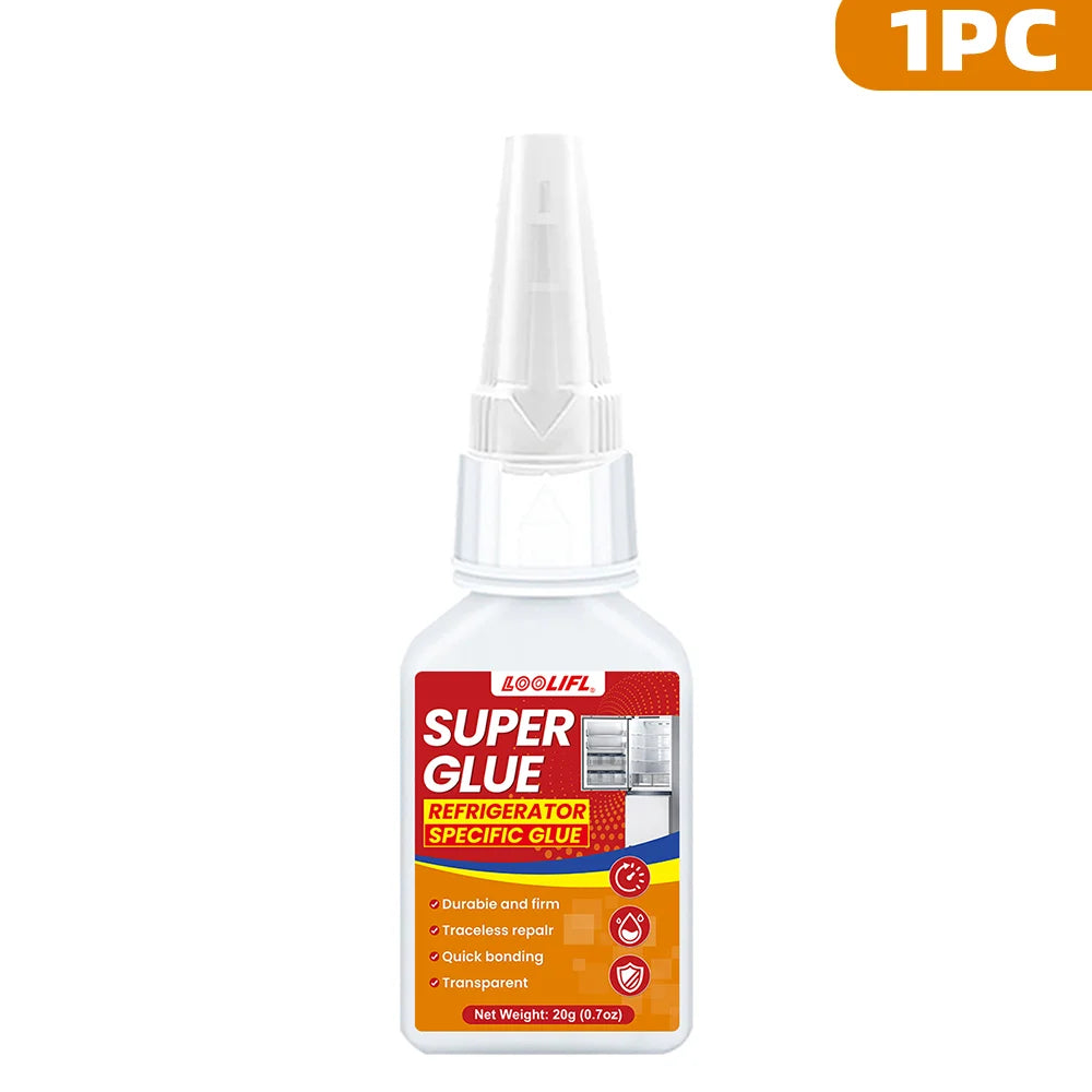 LOOLIFL 20g1-5pcs Special Adhesive for Refrigerator, Cyanoacrylate Adhesive Super Glue, Used for Repairing Refrigerator Drawers.
