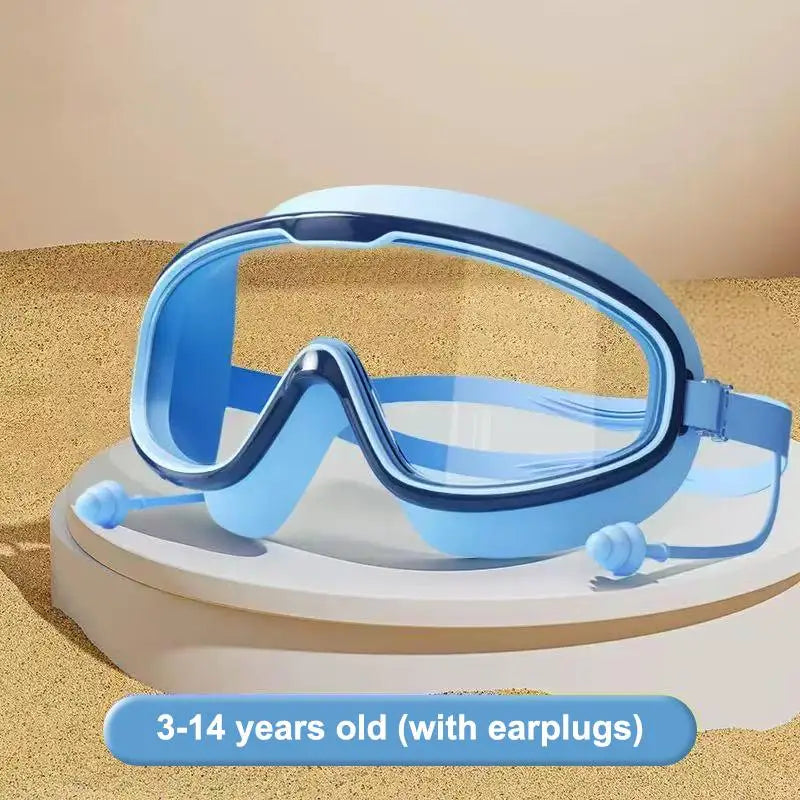 New【1PC Swimming Goggles Big Frame HD View Anti-fog Waterproof Swim Goggles Boys And Girls Multi-color To Choose】