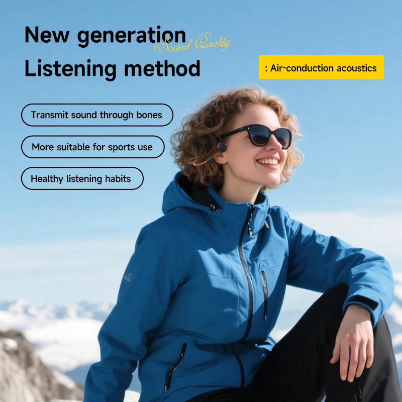 Bone Conduction Headset Wireless Swimming Sports Headphone IPX8 Bluetooth 5.4 With Mic Waterproof Exercise Fitness New
