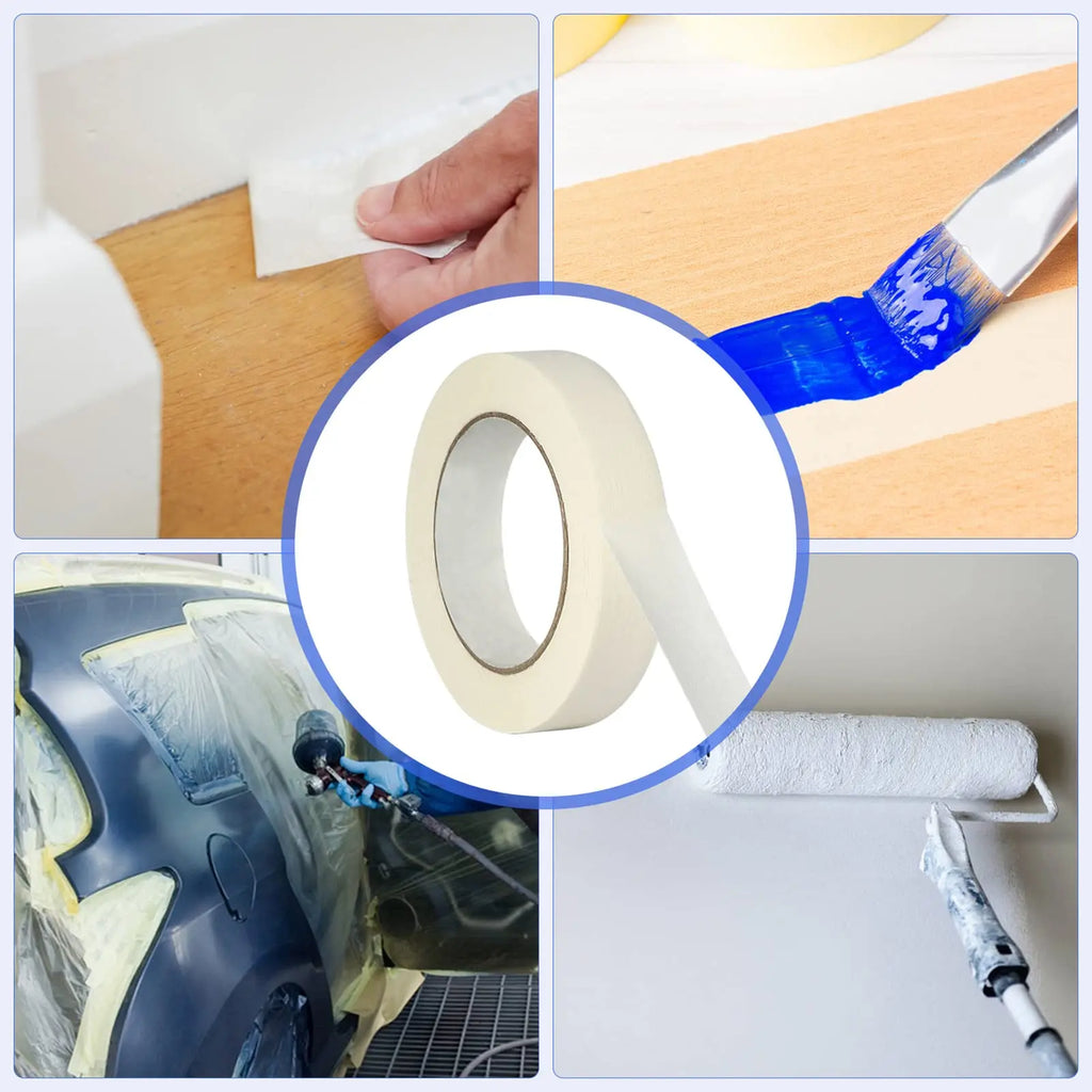 1 Roll Masking Tape 50M Length , General Purpose Paper White Painters Tape Bulk for Painting, Labeling,Art,Office,Home,Craft