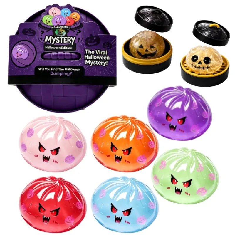 Simulation Skeleton Demon Vampire Dumpling Squishy Pressure Ball Slow Rebound Soft Pinch Stress Relief Squeeze Toys Halloween