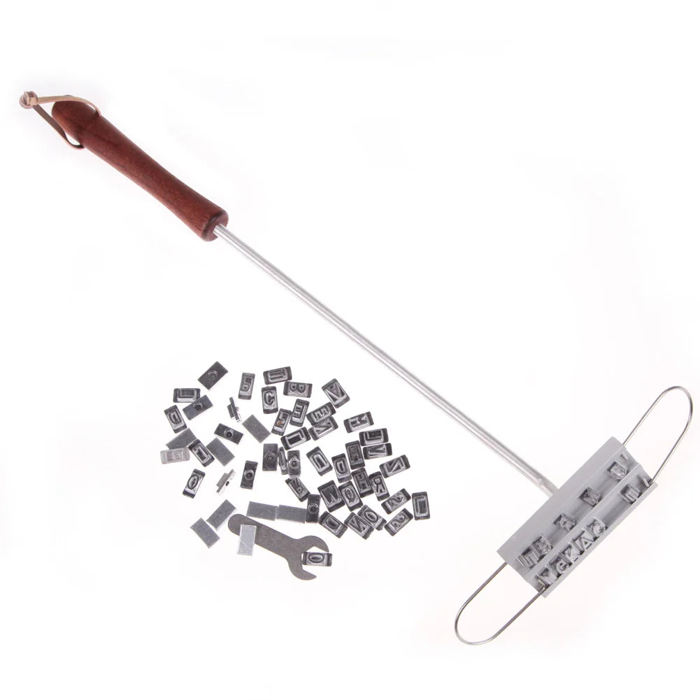 DIY BBQ Branding Iron with 55 Letters BBQ Steak Branding Signature Sticks Practical Barbecue Accessories for Family Party Picnic