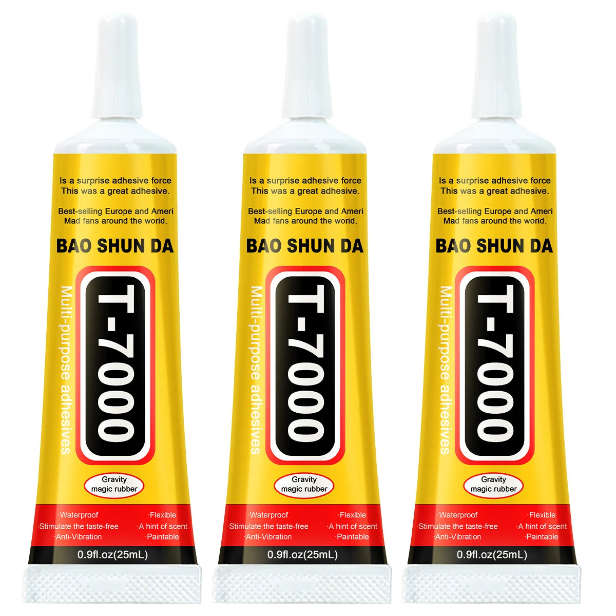 T7000 Black Glue for Mobile Screen Repair, Waterproof Glue for Craft Jewelry, Super Strong Liquid Adhesives, Multi-Purpose Glue for Diy, T-7000 Black Liquid Tool, Super Glue