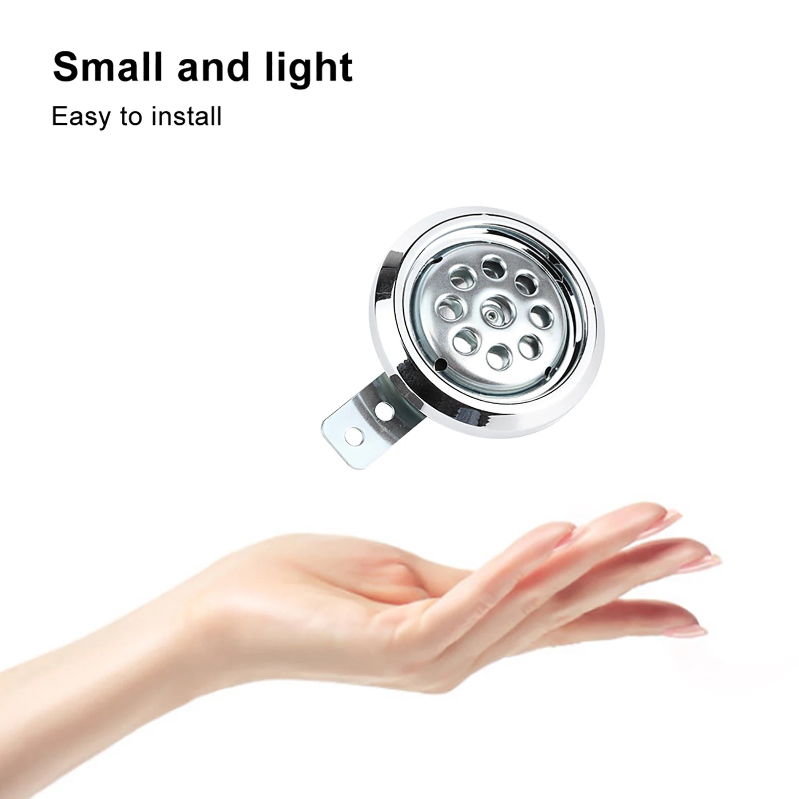 Universal Motorcycle Horn 12V 105dB Waterproof 85mm with Honeycomb Chrome Cover Loud Motorbike Horn Motorcycle Accessories