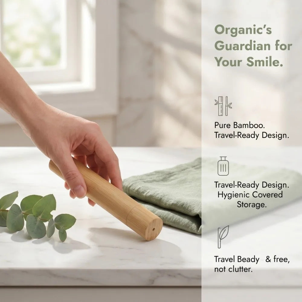 Bamboo Toothbrush Holder Eco Friendly Natural Toothbrush Protect Box Reusable With Cover Travel Toothbrush Case