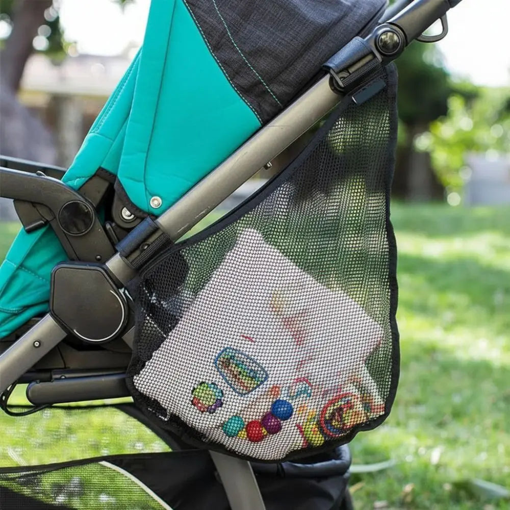 Large Capacity Baby Stroller Side Sling Breathable Mesh Side Mesh Stroller Storage Caddy Universal Baby Stroller Hanging Bag